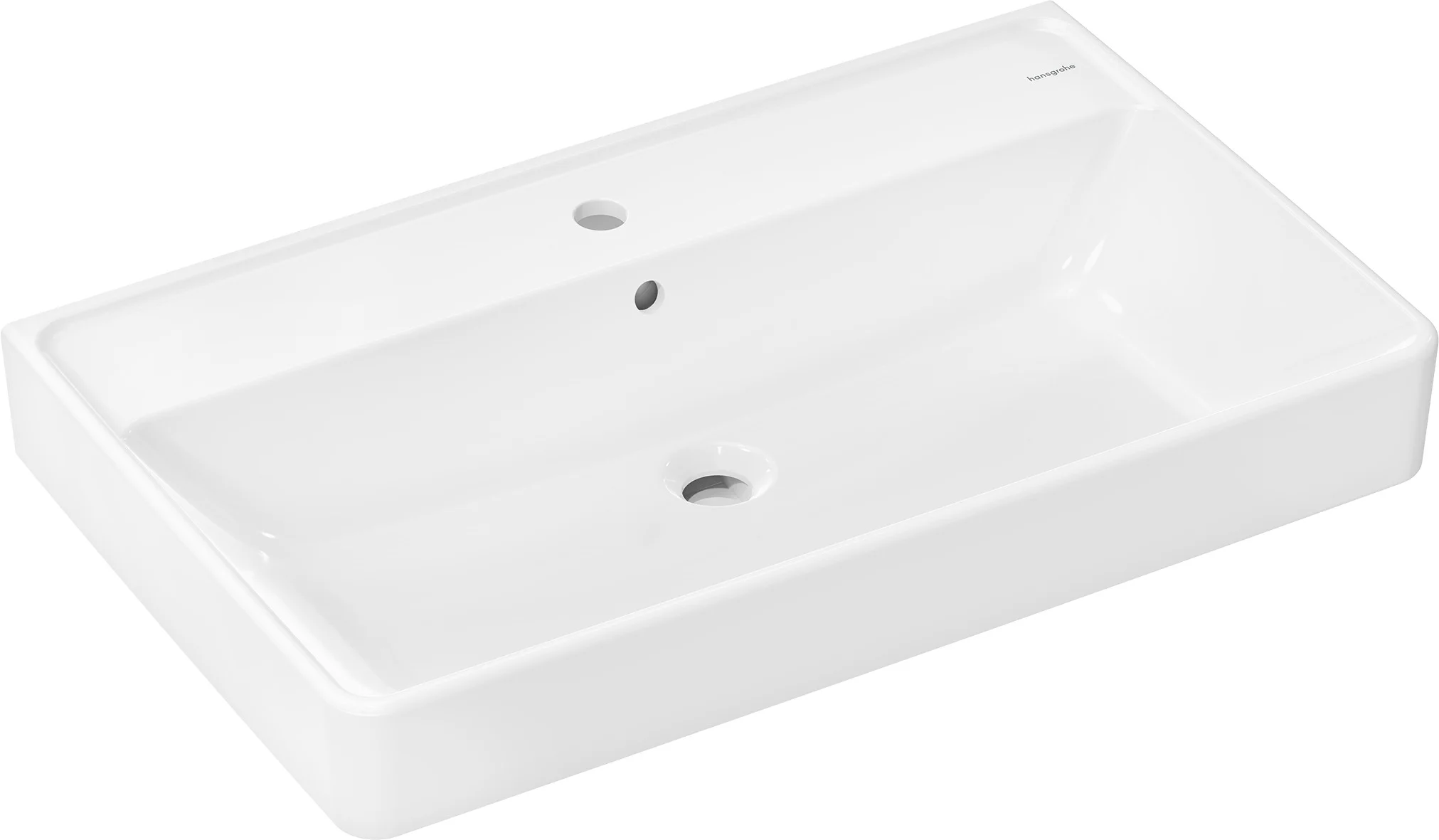 Hansgrohe Xanuia Q Aufsatzwaschtisch geschliffen, weiß, 800x480 mm, 120 mm Innenhöhe Hansgrohe Xanuia Q Aufsatzwaschtisch geschliffen, weiß, 800x480 mm, 120 mm Innenhöhe