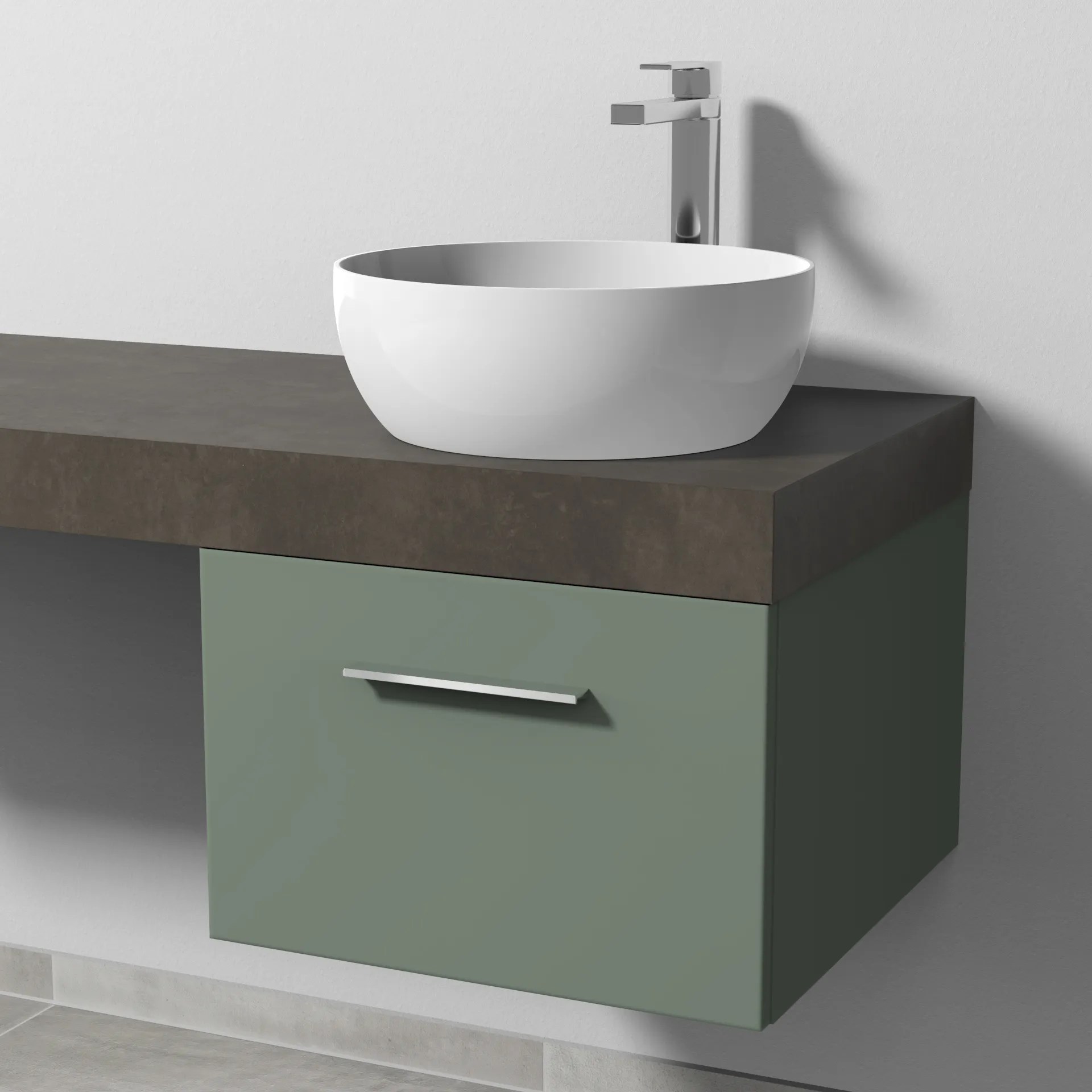 Sanipa Waschtischunterschrank „2morrow“ 500 × 340 × 520 mm in Soft-Green
