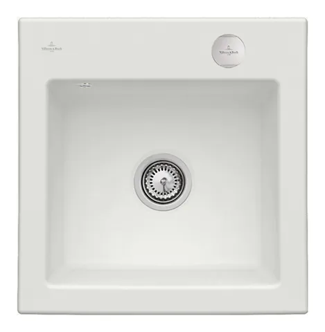 Villeroy & Boch Einbau-Küchenspülbecken „Subway“ 50 S 525 × 510 × 220 mm, für Becken mittig in Steam