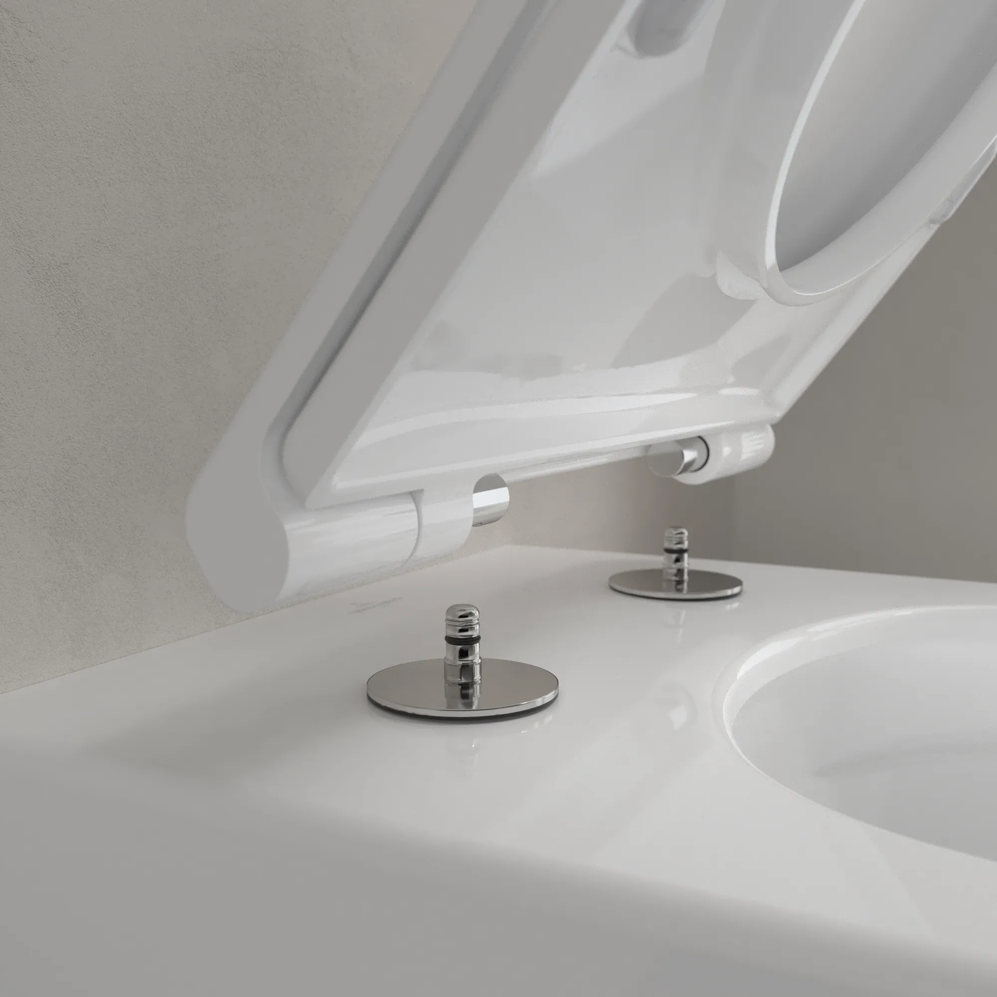 Wand-Tiefspül-WC Combi-Pack „Universo TwistFlush“ 37 × 36 × 56 × 56 cm in Weiß Alpin, mit CeramicPlus, ohne Spülrand Wand-Tiefspül-WC Combi-Pack „Universo TwistFlush“ 37 × 36 × 56 × 56 cm in Weiß Alpin, mit CeramicPlus, ohne Spülrand