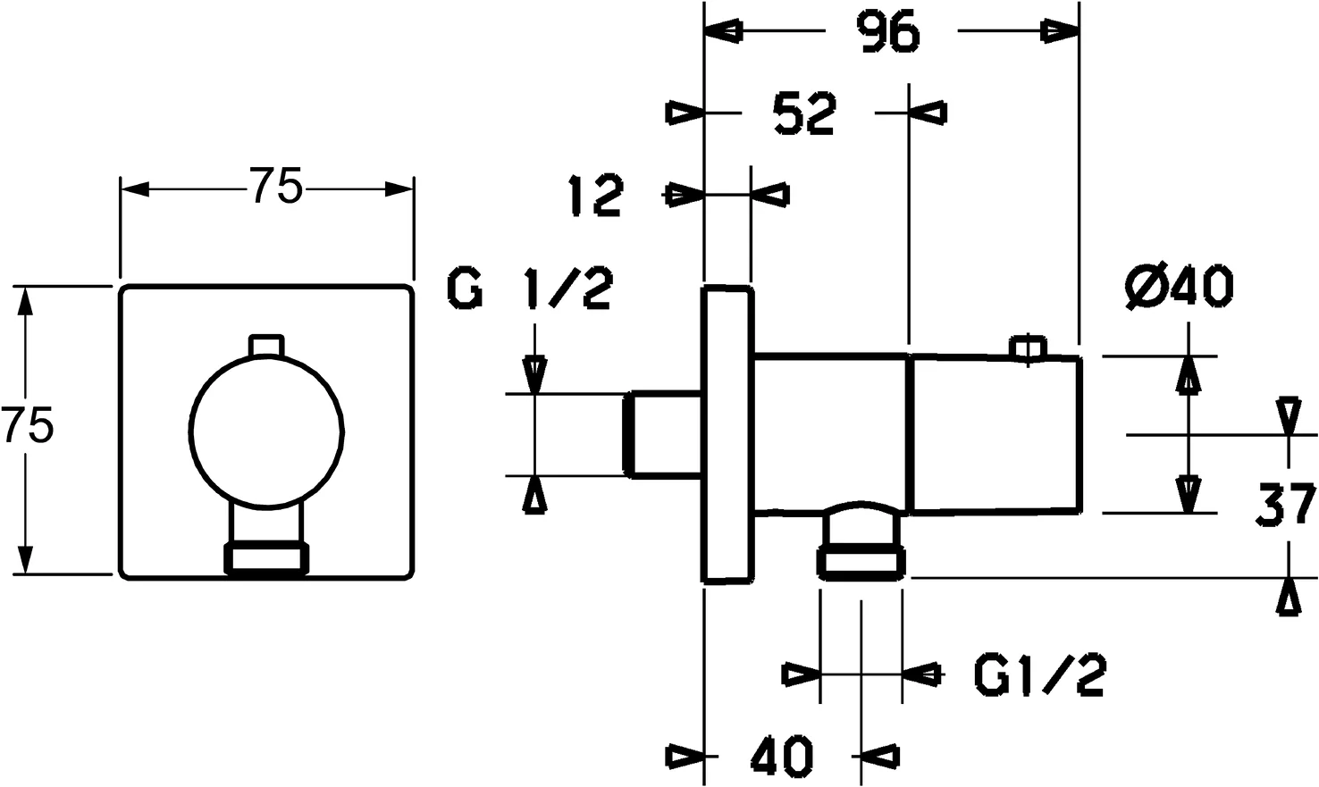 Hansa Wandanschlussbogen Hansa 5157 Rosette eckig G1⁄2 DN15 Chrom Hansa Wandanschlussbogen Hansa 5157 Rosette eckig G1⁄2 DN15 Chrom