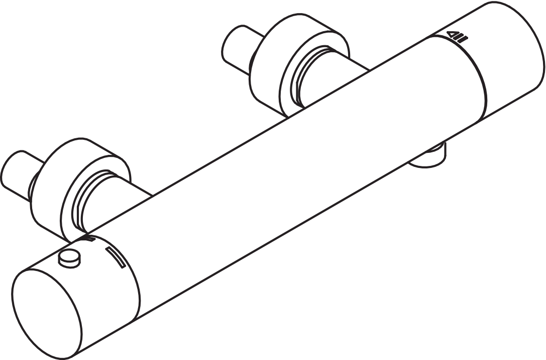 Zweihand-Duscharmatur „System-Armaturen“ 10,8 cm