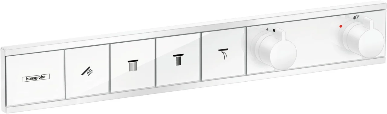 Hansgrohe RainSelect Thermostat Unterputz, 4 Verbraucher, mattweiß Hansgrohe RainSelect Thermostat Unterputz, 4 Verbraucher, mattweiß