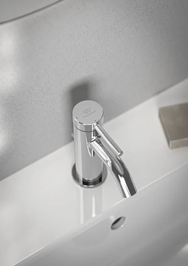 Waschtischarmatur Ceraline Nuovo H65 Ausladung 90mm mit Ablaufgarnitur BlueStart Chrom Waschtischarmatur Ceraline Nuovo H65 Ausladung 90mm mit Ablaufgarnitur BlueStart Chrom