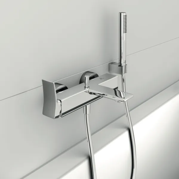 Ideal Standard Idealrain Atelier Wandhalter mit Eckiger Rosette für Handbrause, Chrom Ideal Standard Idealrain Atelier Wandhalter mit Eckiger Rosette für Handbrause, Chrom