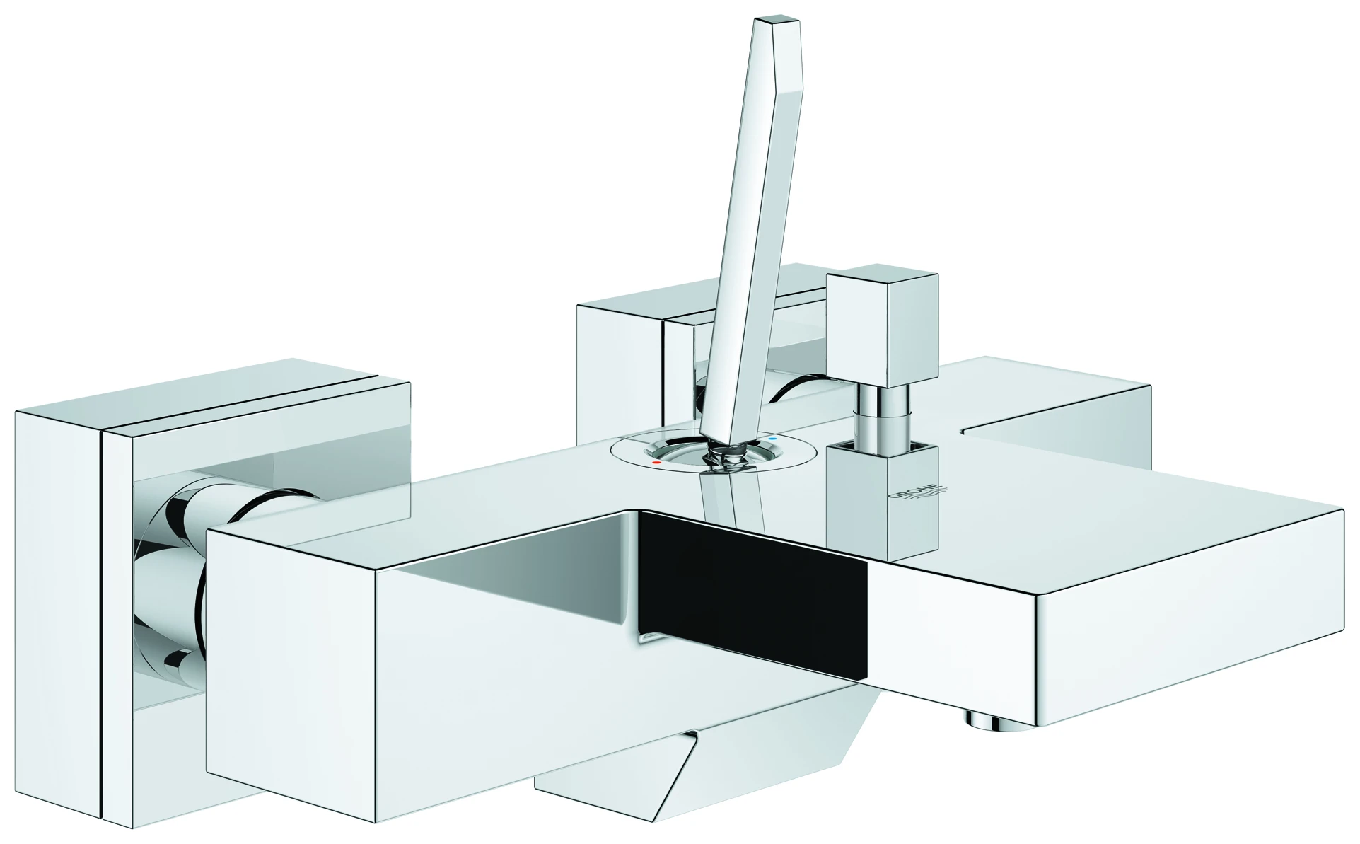 Einhand-Wannenbatterie Eurocube Joy 23666, Wandmontage, eigensicher, chrom