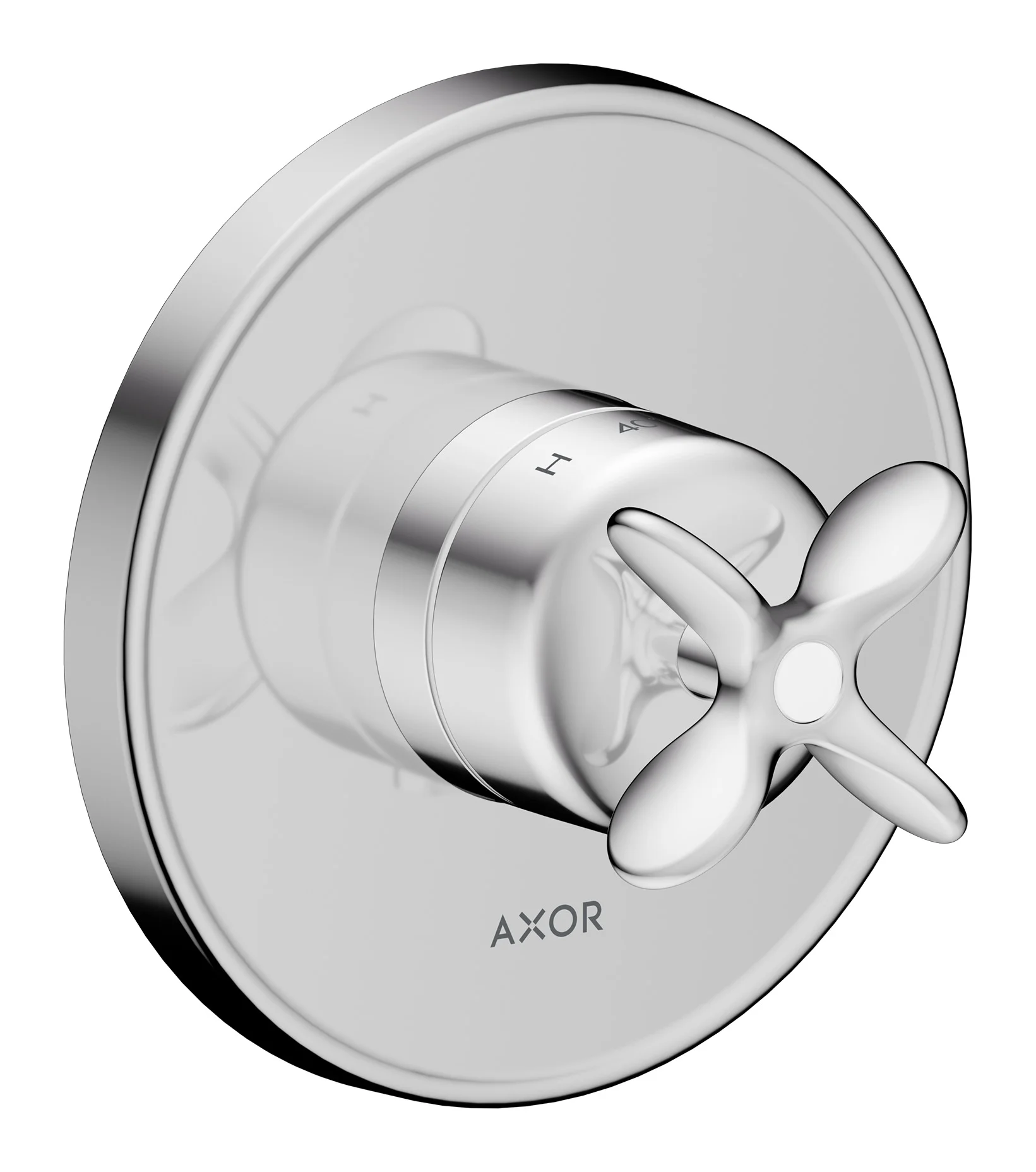 AXOR Archivio Thermostat Unterputz mit Kreuzgriff, Oberfläche: Chrom