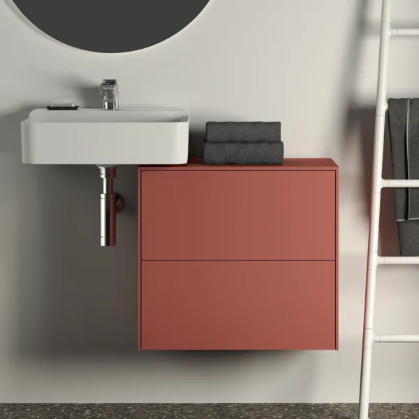 Ideal Standard Waschtischunterschrank Conca, 2 Auszüge, ohne Ausschnitt, 602x373x550 mm, Sunset