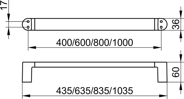Elegance 11601010800 Badetuchhalter 800 mm verchromt Elegance 11601010800 Badetuchhalter 800 mm verchromt