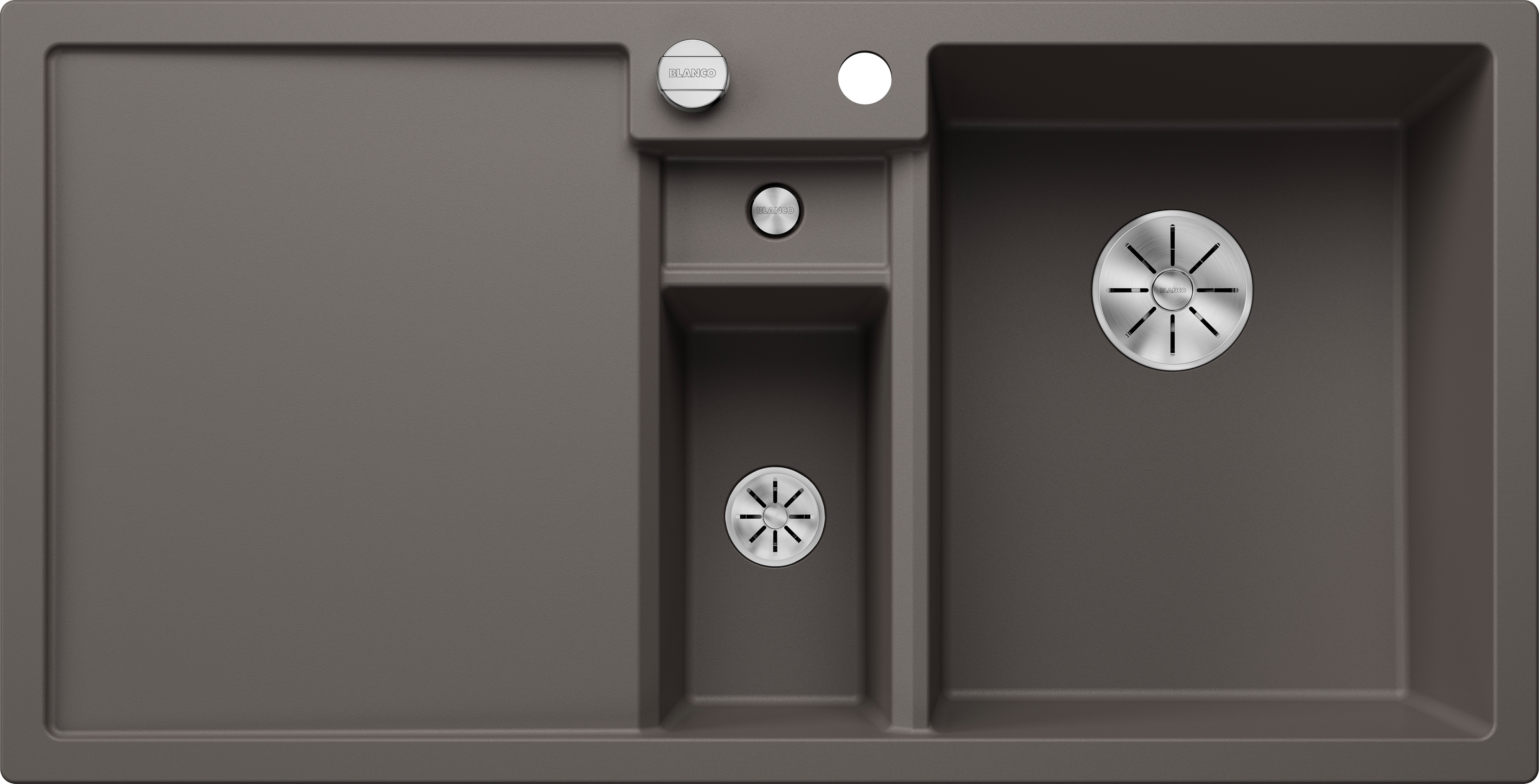 Küchenspülbecken „COLLECTIS“ 100 × 51 cm, rechts in vulkangrau Küchenspülbecken „COLLECTIS“ 100 × 51 cm, rechts in vulkangrau