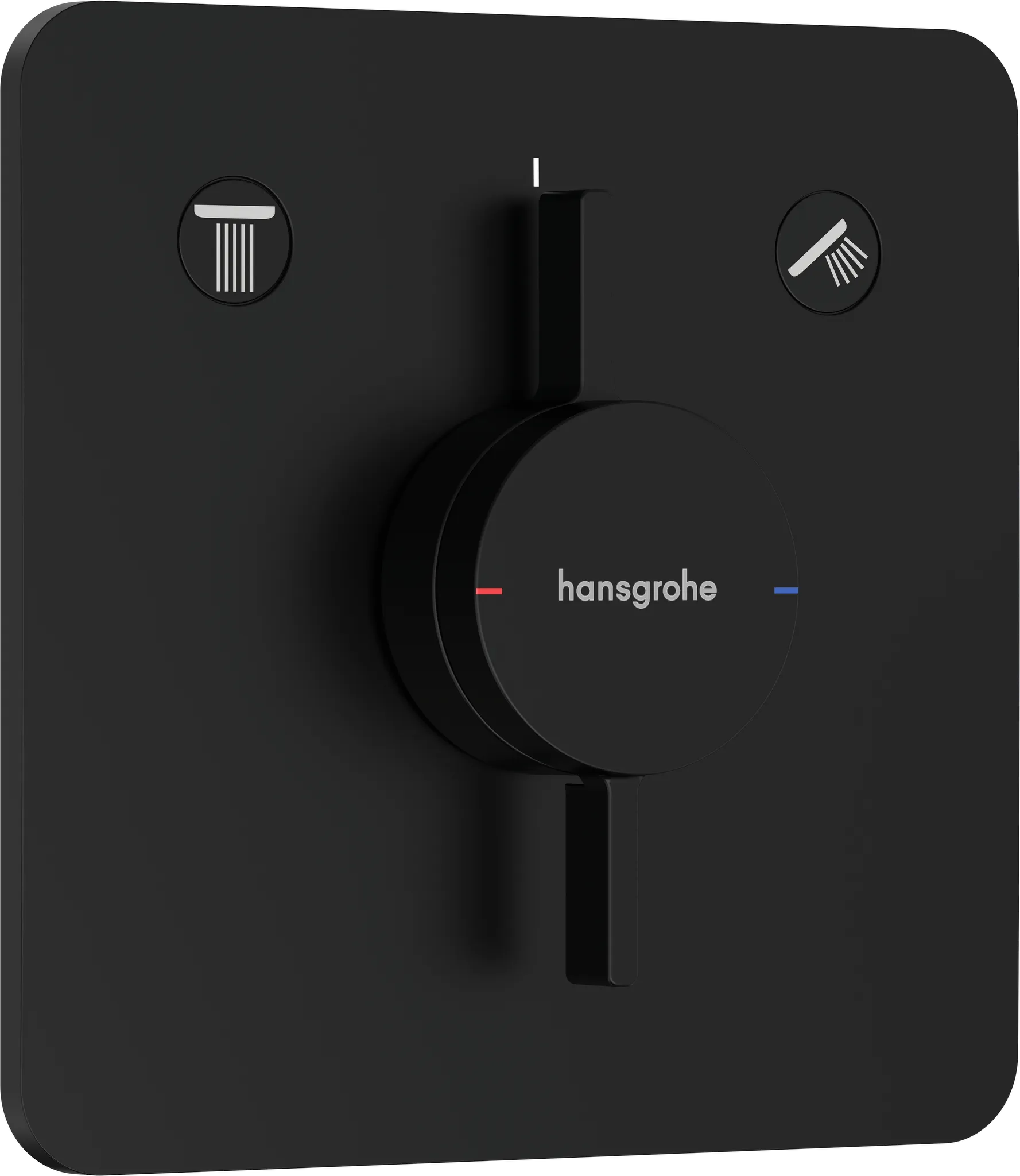 Hansgrohe DuoTurn Q Mischer Unterputz für 2 Verbraucher, Mattschwarz Hansgrohe DuoTurn Q Mischer Unterputz für 2 Verbraucher, Mattschwarz