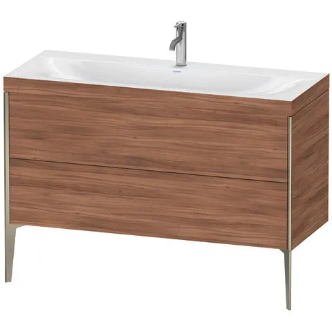 Duravit Waschtischunterschrank bodenstehend „XViu“ 120 × 61 × 48 cm in Nussbaum Natur