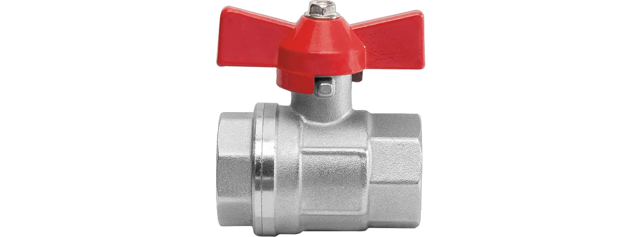 ASW HG-TEC Zubehör Heizung Stoed Kugelhähne (Flügelgriff) Mess. Matt verchromt, 1 ¼"