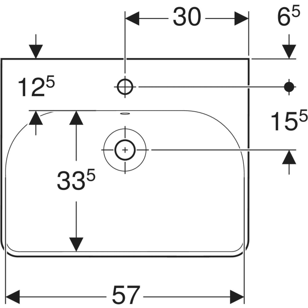 Wandwaschtisch „Smyle Square“, rechteckig, mit Überlauf, Hahnlochposition mittig 60 × 48 cm in weiß alpin Wandwaschtisch „Smyle Square“, rechteckig, mit Überlauf, Hahnlochposition mittig 60 × 48 cm in weiß alpin
