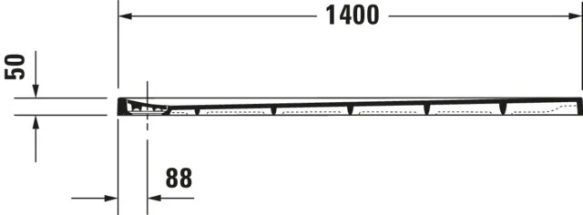 Duravit rechteck Duschwanne „Stonetto“ 140 × 80 cm in Weiß Matt