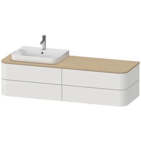 Duravit Waschtischunterschrank wandhängend „Happy D.2 Plus“ Nordic Weiß Seidenmatt Duravit Waschtischunterschrank wandhängend „Happy D.2 Plus“ Nordic Weiß Seidenmatt