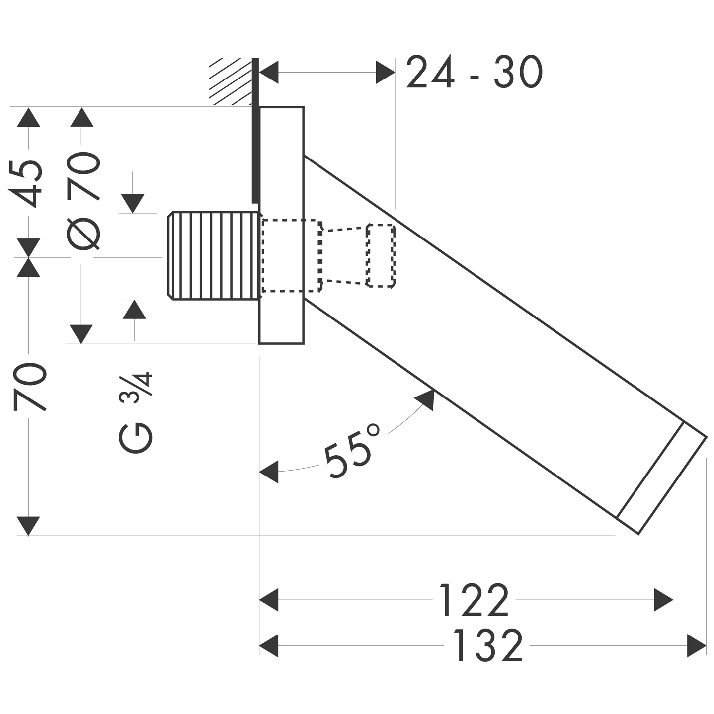 Wanneneinlauf Axor Starck DN20 chrom Wanneneinlauf Axor Starck DN20 chrom