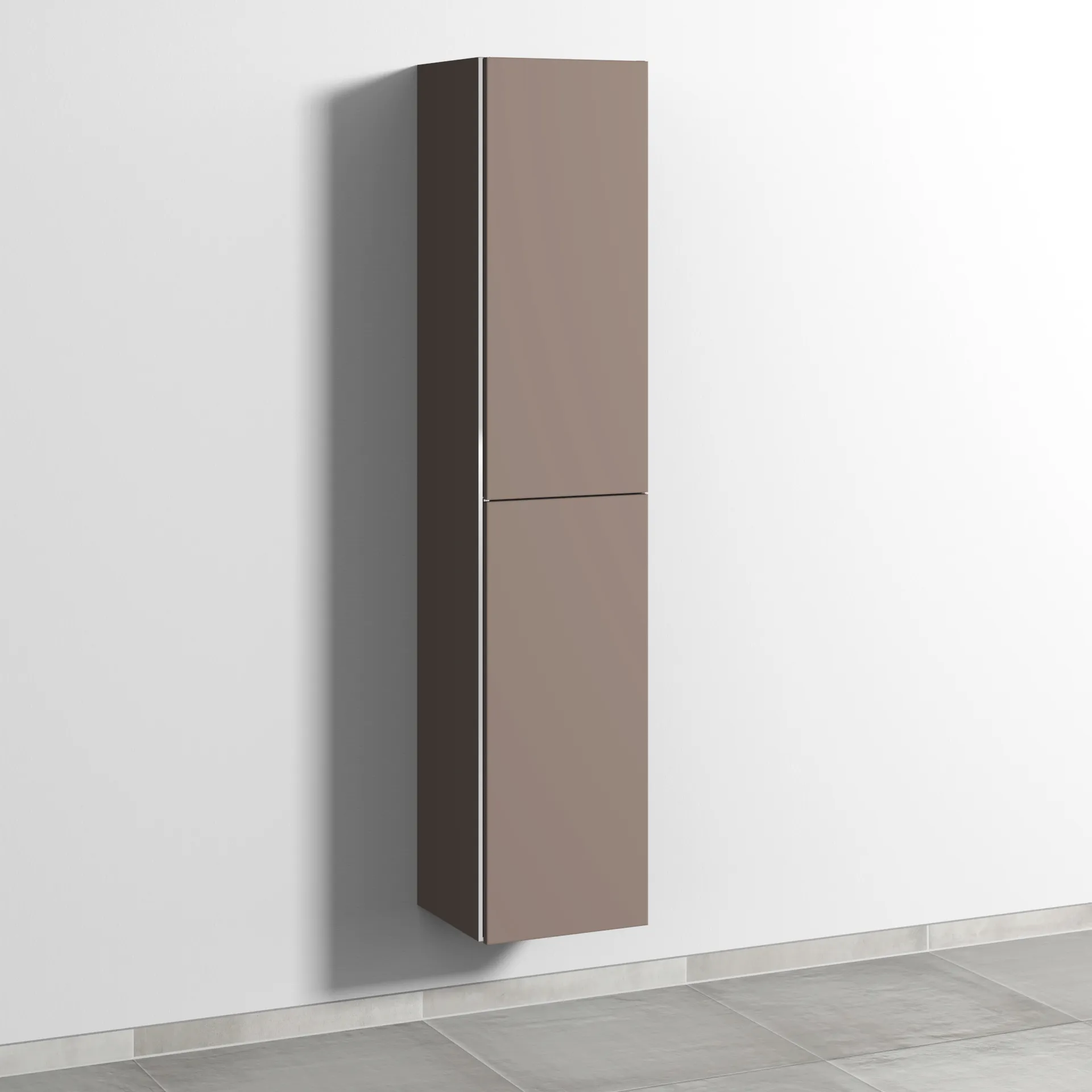 Sanipa Hochschrank „3way“ 350 × 1700 × 345 mm Anschlag rechts, in Taupe (matt), Anschlag rechts
