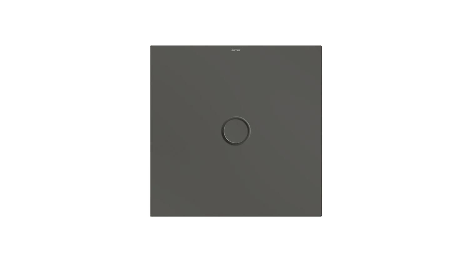 Bette quadrat Duschwanne „BetteFloor“ 800 × 800 mm ohne Oberflächenbeschichtung, ohne Oberflächenveredelung, ohne Wannenträger, in Anthracite