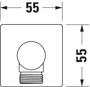 Brausegarnitur Brausen und Zubehör Wandanschlussbogen „ZubehörArmaturen“ in Chrom