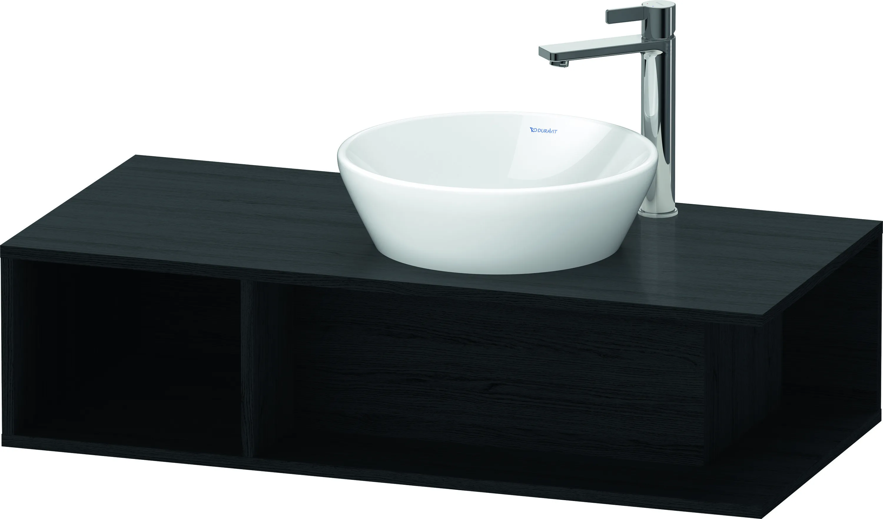Duravit Waschtischunterschrank wandhängend „D-Neo“ 100 × 26 × 48 cm Eiche Schwarz Duravit Waschtischunterschrank wandhängend „D-Neo“ 100 × 26 × 48 cm Eiche Schwarz