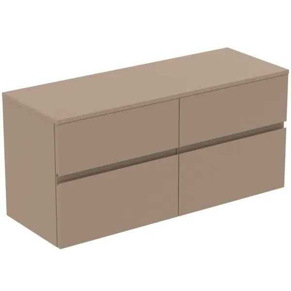 Ideal Standard Waschtischunterschrank Finesse ohne Ausschnitt, 1202x440x558mm, 4 Auszüge, Greige matt Ideal Standard Waschtischunterschrank Finesse ohne Ausschnitt, 1202x440x558mm, 4 Auszüge, Greige matt