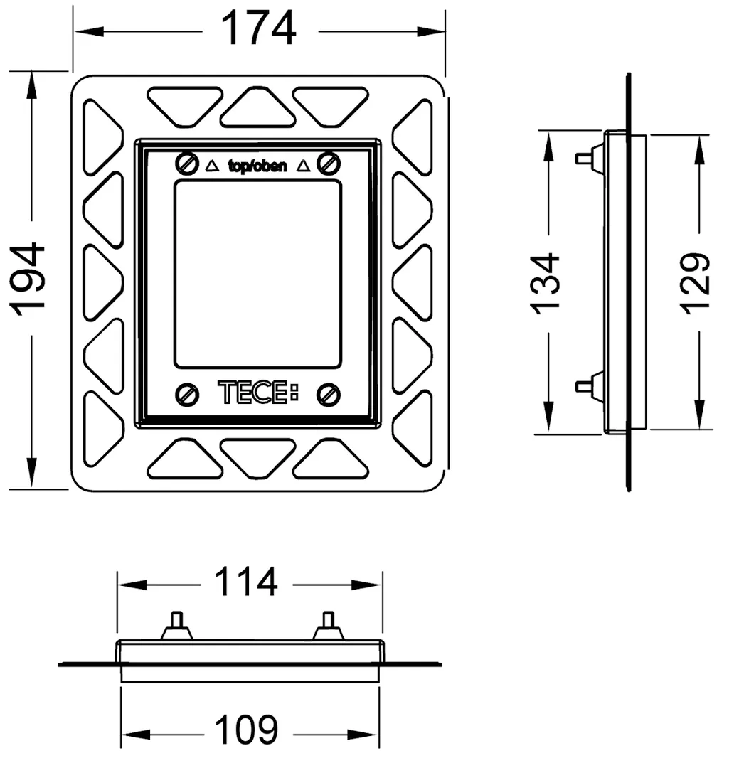 Urinal-Einbaurahmen für flächenbündige Montage Chrom glzd. Urinal-Einbaurahmen für flächenbündige Montage Chrom glzd.