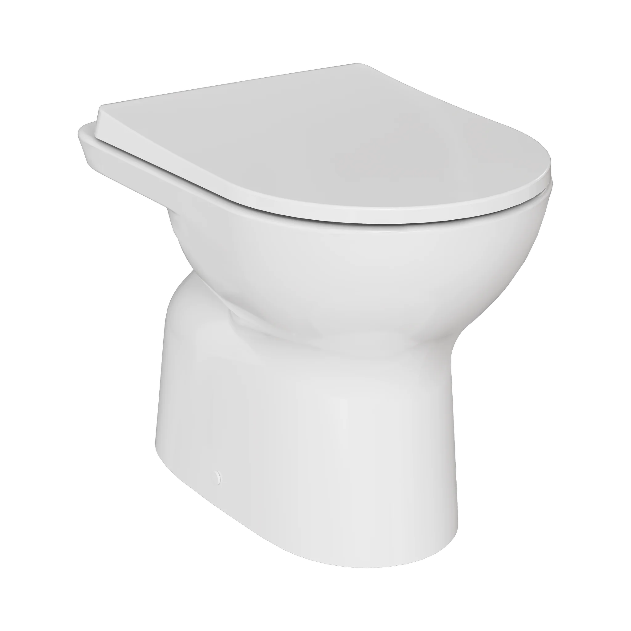 VitrA New S20 Round Stand-WC Smooth Flush, randlos, Tiefspüler, open back, 36 x 54 cm, weiß Hochglanz