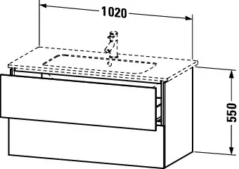 Duravit Waschtischunterschrank wandhängend „L-Cube“ 102 × 55 × 48,1 cm Basalt Matt Duravit Waschtischunterschrank wandhängend „L-Cube“ 102 × 55 × 48,1 cm Basalt Matt