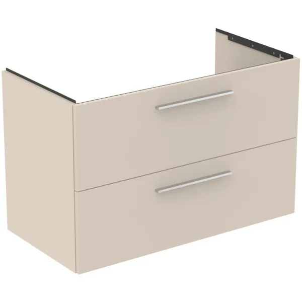 Möbelwaschtischunterschrank i.life B 2 Auszüge Siphonausschnitt auf der linken Seite 1000x505x630mm Weiß matt Möbelwaschtischunterschrank i.life B 2 Auszüge Siphonausschnitt auf der linken Seite 1000x505x630mm Weiß matt