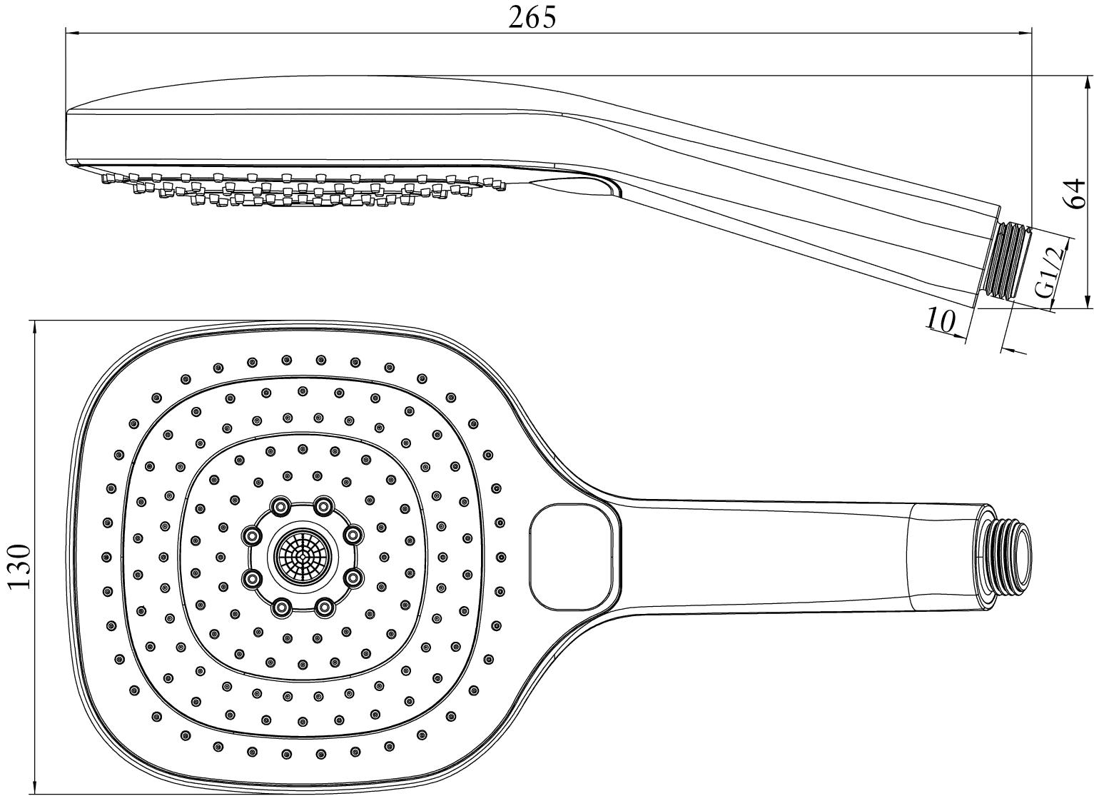 Handbrause „Infinity Showers“ 9.07 l/min in Matt Black Handbrause „Infinity Showers“ 9.07 l/min in Matt Black
