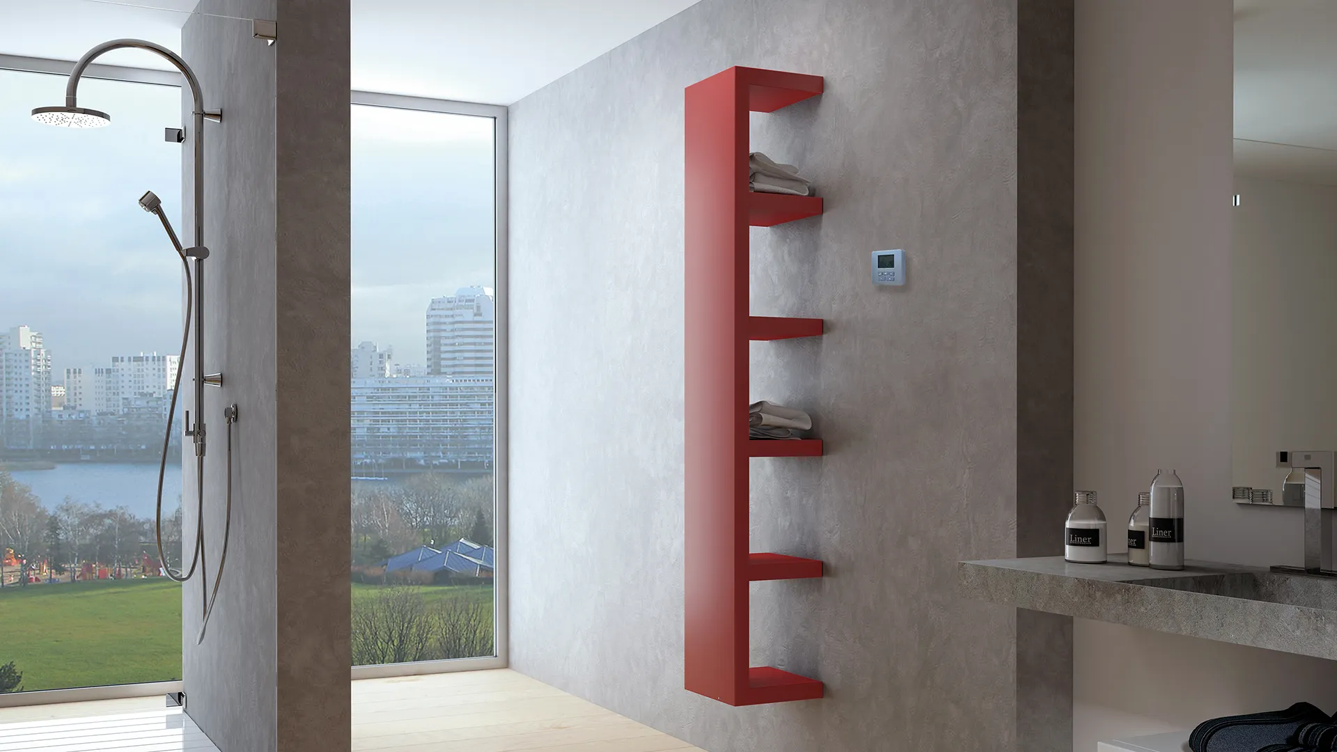 BEMM Quadraqua Elektro Designer-Heizkörper Serie DQU-E, weiß