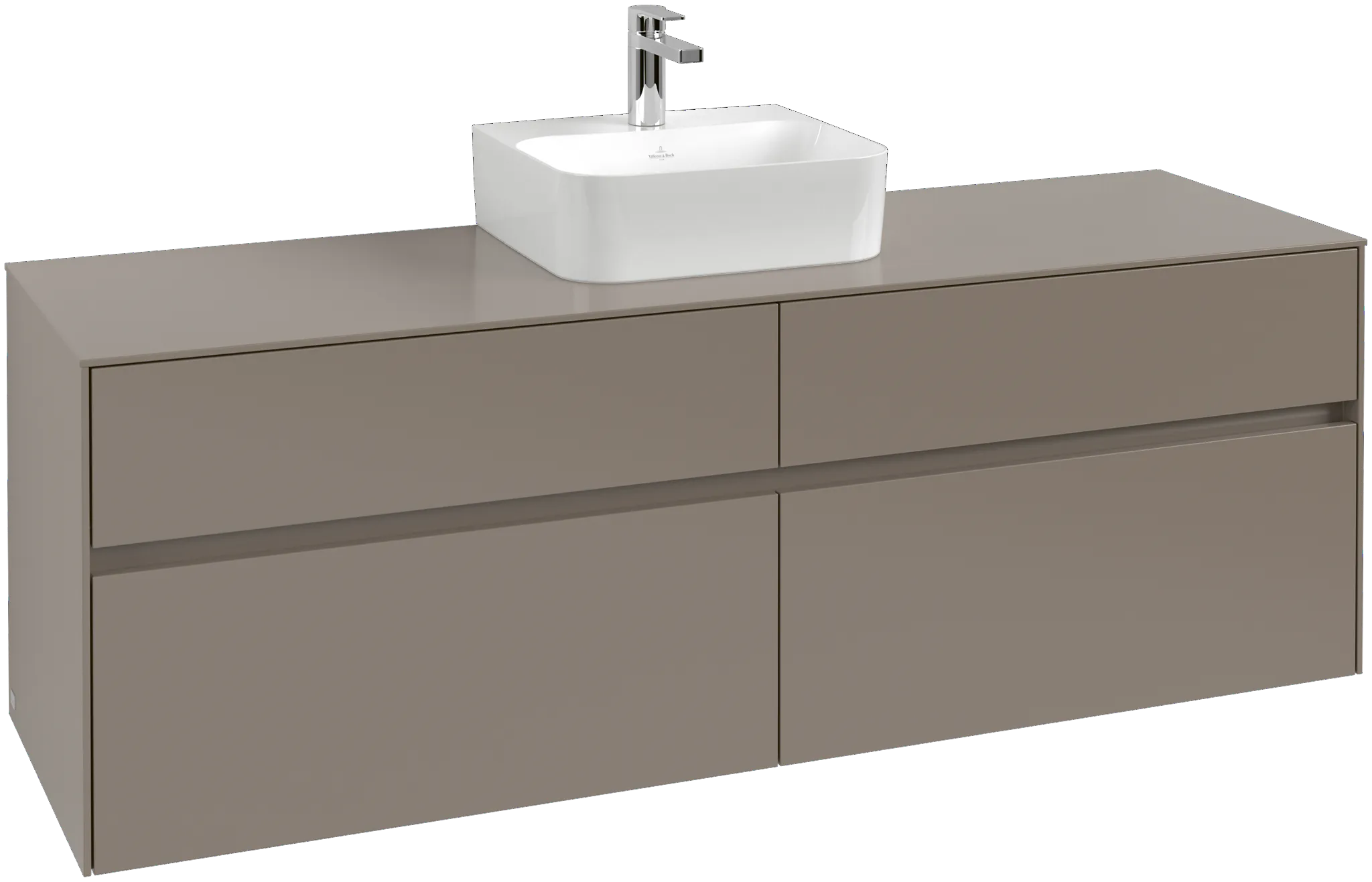 Villeroy & Boch Waschtischunterschrank „Collaro“ 1600 × 548 × 500 mm Volcano Black, mit Beleuchtung, für Becken mittig Villeroy & Boch Waschtischunterschrank „Collaro“ 1600 × 548 × 500 mm Volcano Black, mit Beleuchtung, für Becken mittig