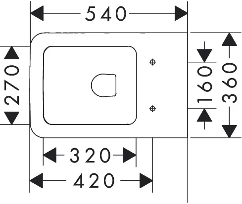 WC „EluPura Original Q“, Befestigung sichtbar WC „EluPura Original Q“, Befestigung sichtbar