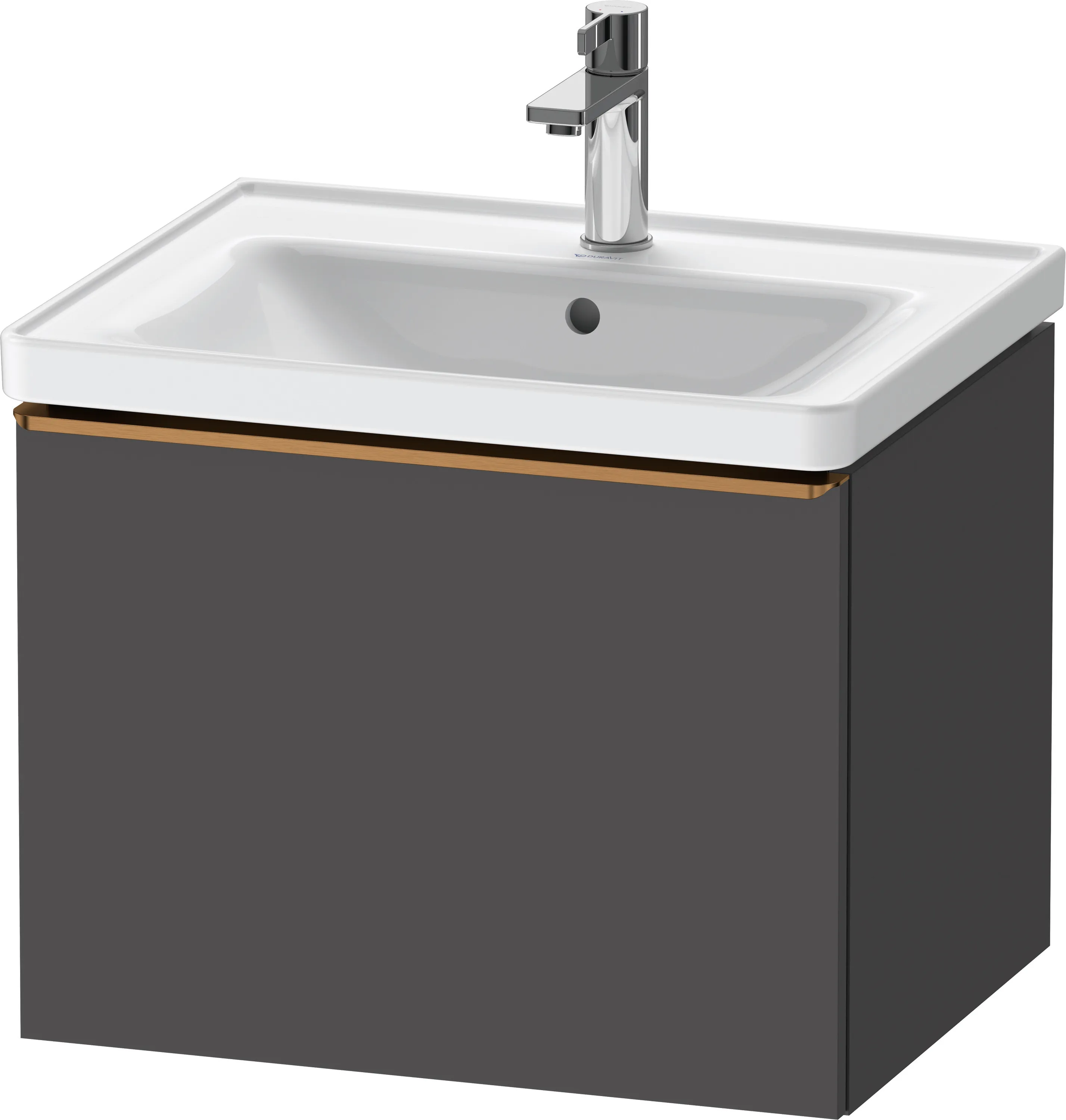Duravit Waschtischunterschrank wandhängend „D-Neo“ 58,4 × 44 × 45,2 cm Graphit Matt
