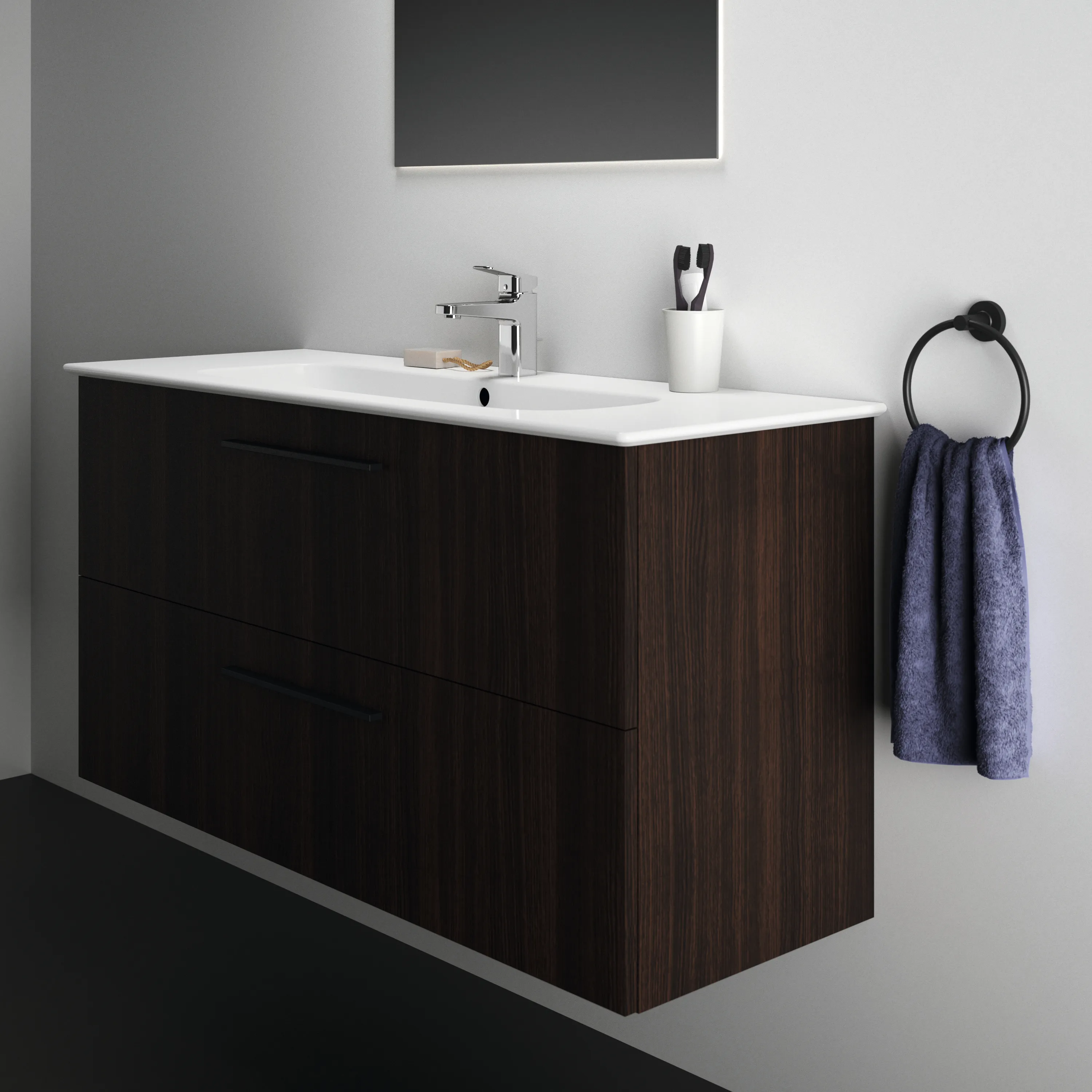 Ideal Standard Möbelwaschtischunterschrank i.life A 1200x440x630mm Caffee Oak Ideal Standard Möbelwaschtischunterschrank i.life A 1200x440x630mm Caffee Oak