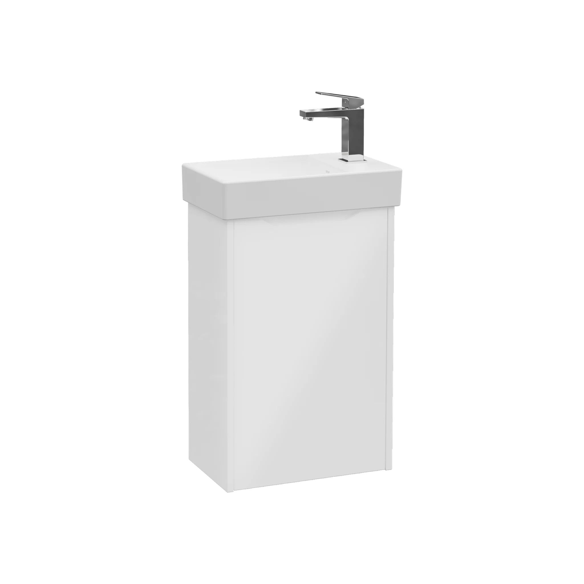 VitrA New Integra Square Set Handwaschbecken mit Unterschrank, 45,5 x 28,5 cm, weiß Hochglanz VitrA New Integra Square Set Handwaschbecken mit Unterschrank, 45,5 x 28,5 cm, weiß Hochglanz