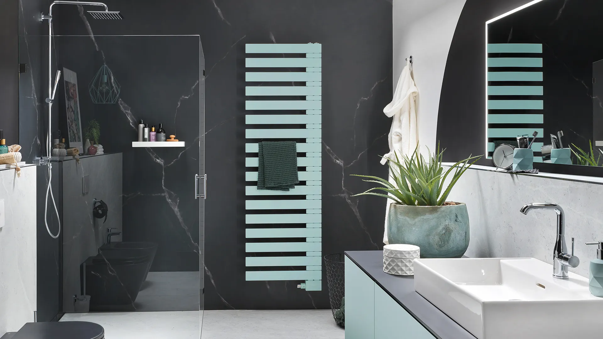 BEMM Badheizkörper Triola BTR-H1844x052x0600, wendbar, Moosgrün