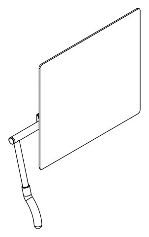 HEWI Kippspiegel „Serie 802 LifeSystem“ 72,5 × 74,1 cm in Tiefschwarz