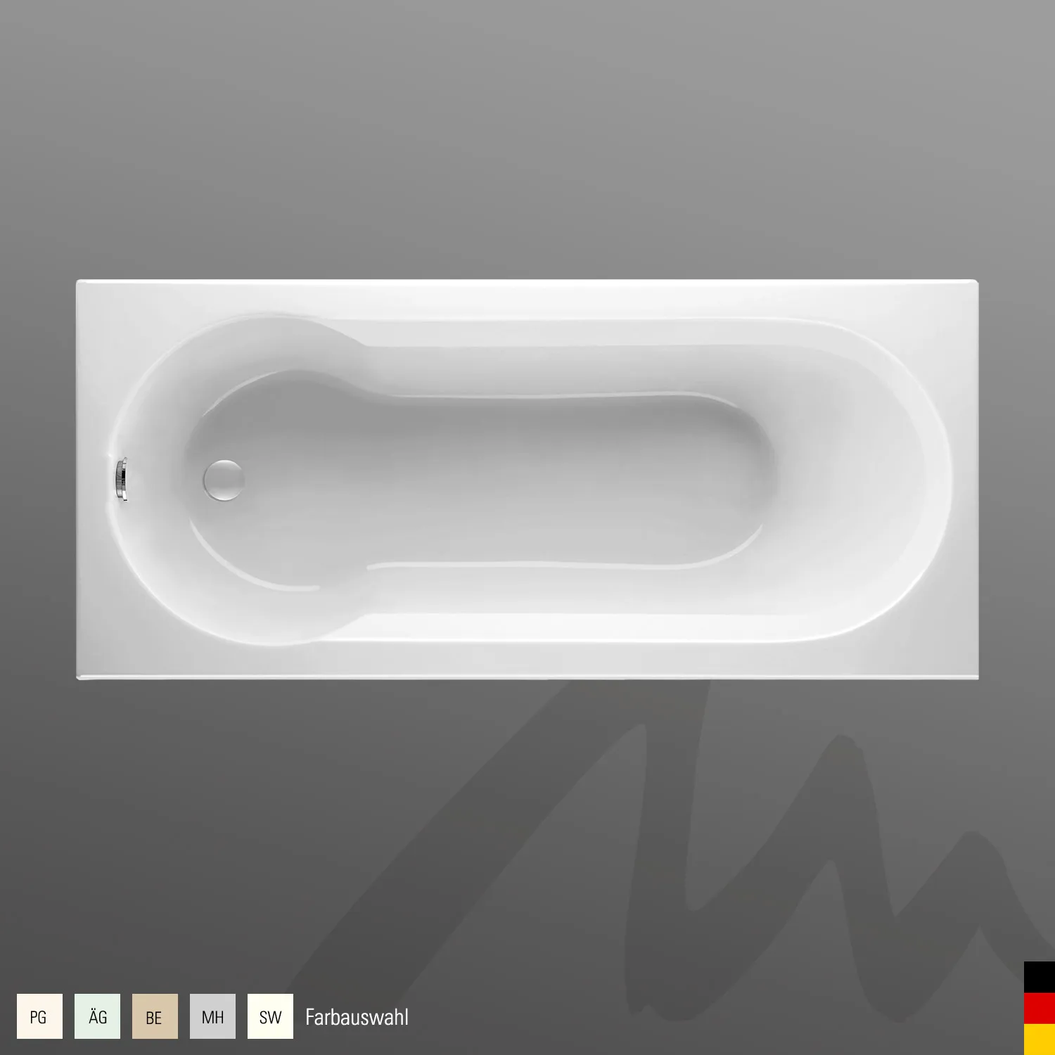 Mauersberger idria Acryl-Badewanne Rechteckform 170⁄75