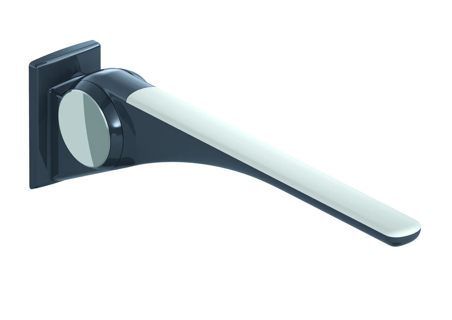 HEWI LifeSystem Stützklappgriff Basic, Ausleger Aluminium, pulverbeschichtet, anthr hgl-wem