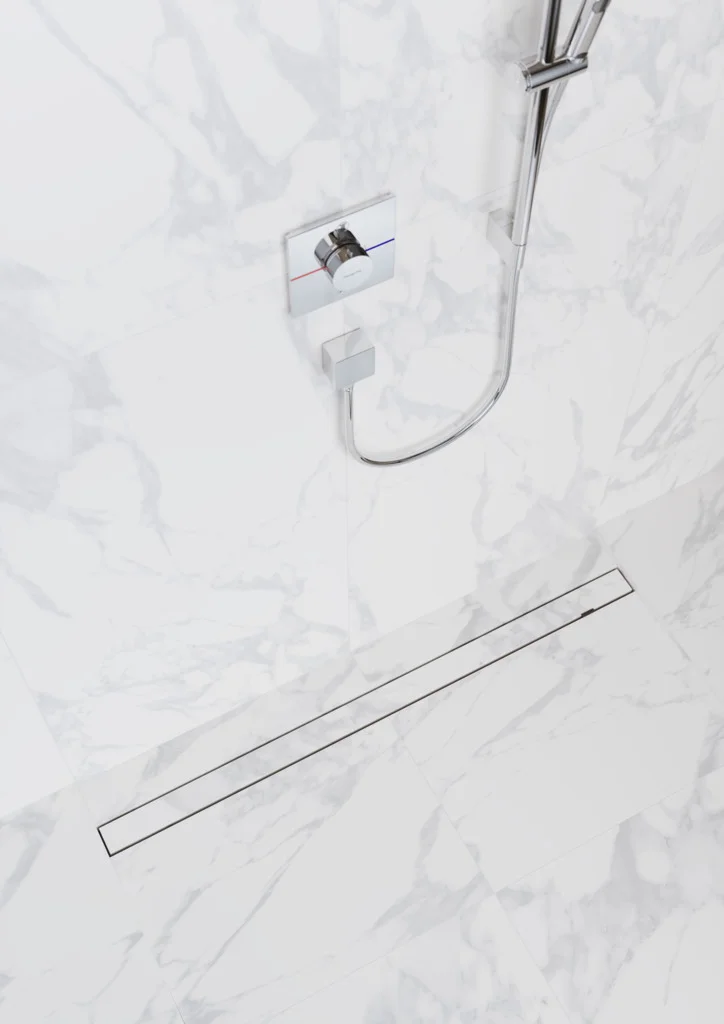 Hansgrohe RainDrain Rock Duschrinne 1000 mm, kürzbar und befliesbar Hansgrohe RainDrain Rock Duschrinne 1000 mm, kürzbar und befliesbar
