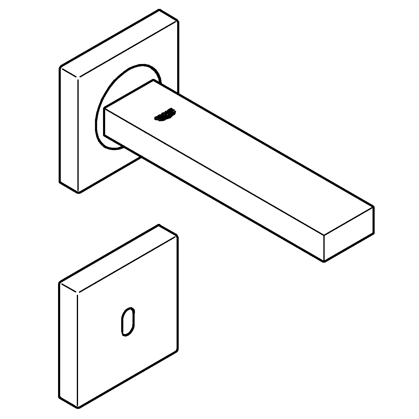 Infrarot-Elektronik für Waschtisch-Wandarmatur Eurocube E 36442, Fertigmontageset für Rapid SL 38 748 002 oder Rohbauset 36 264 001, ohne Mischung, mit Trafo 100-230 V AC, 50-60 Hz, 6 V D, chrom