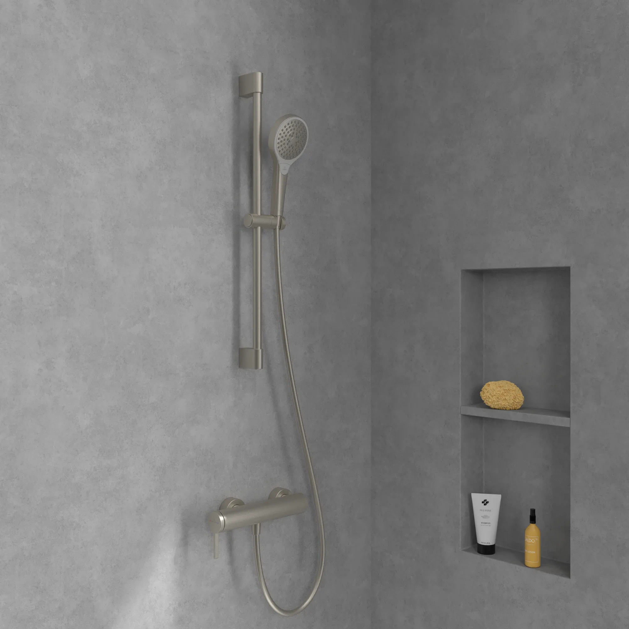 Villeroy & Boch Duscharmatur Dawn, Brushed Nickel Matt, 88x111 mm, 274 mm Breite Villeroy & Boch Duscharmatur Dawn, Brushed Nickel Matt, 88x111 mm, 274 mm Breite