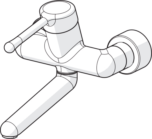 Einhand-Waschtischarmatur Bedienungshebel lang „Medipro“ Ausladung 246 mm in Chrom Einhand-Waschtischarmatur Bedienungshebel lang „Medipro“ Ausladung 246 mm in Chrom