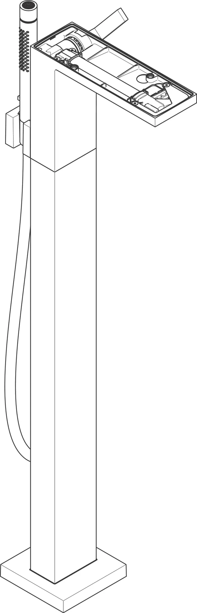 Hansgrohe AXOR MyEdition Einhebel-Wannenmischer bodenstehend ohne Platte Chrom Hansgrohe AXOR MyEdition Einhebel-Wannenmischer bodenstehend ohne Platte Chrom