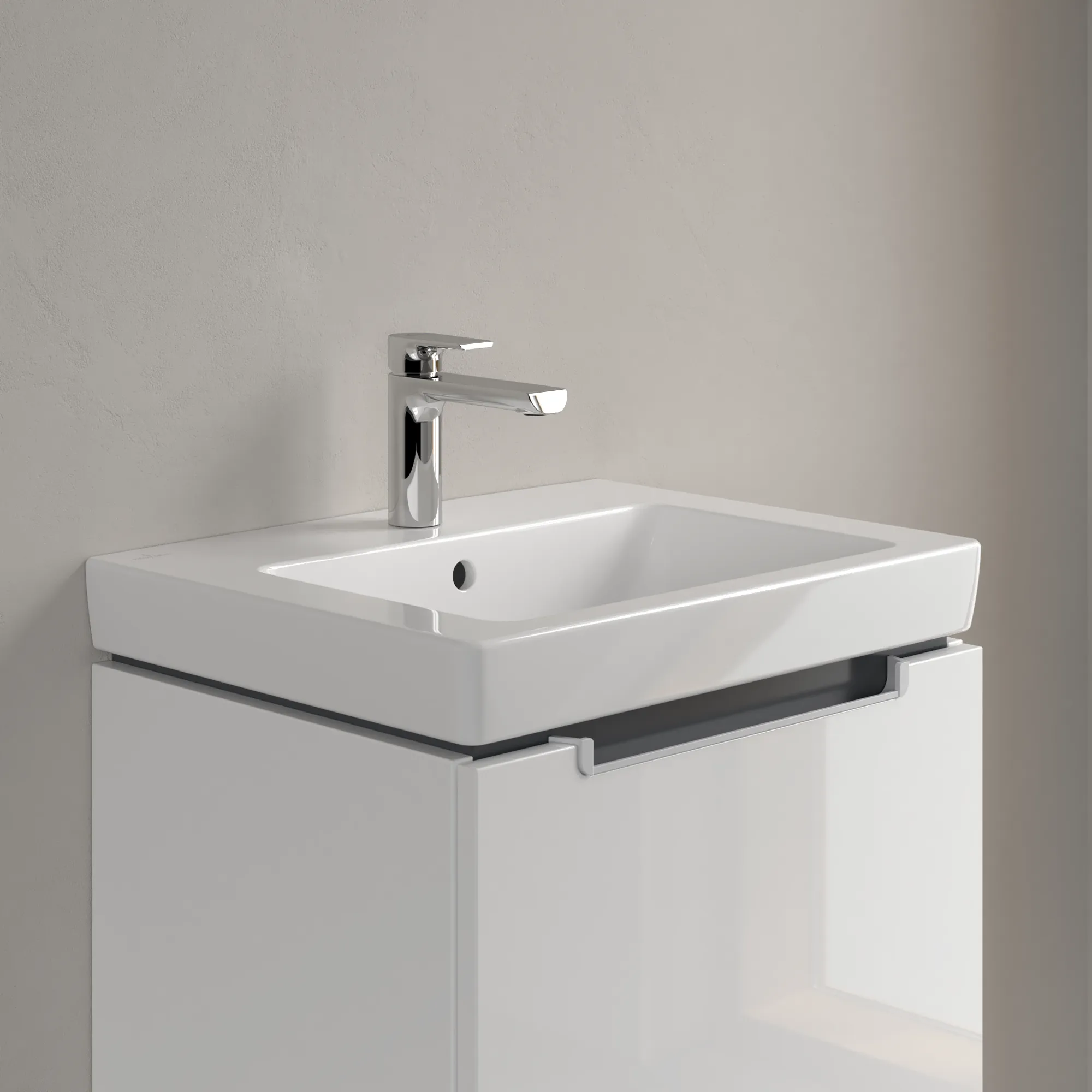 Villeroy & Boch Wandwaschtisch für Montage mit Möbel „Subway 2.0“ 550 × 440 × 145 mm, mit Hahnlochbohrung, Hahnlochposition mittig, mit Hahnlochbank in Weiß Alpin Villeroy & Boch Wandwaschtisch für Montage mit Möbel „Subway 2.0“ 550 × 440 × 145 mm, mit Hahnlochbohrung, Hahnlochposition mittig, mit Hahnlochbank in Weiß Alpin