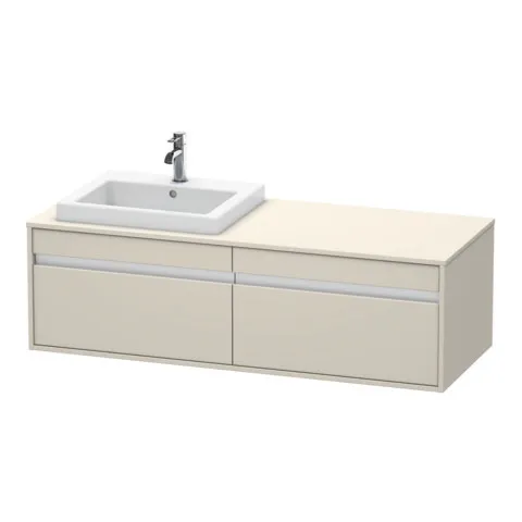 Duravit Waschtischunterschrank wandhängend „Ketho“ 140 × 42,6 × 55 cm Taupe Matt Duravit Waschtischunterschrank wandhängend „Ketho“ 140 × 42,6 × 55 cm Taupe Matt