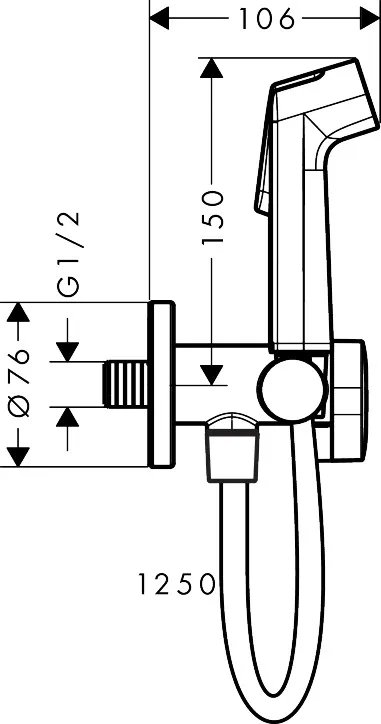 Bidette Handbrause 1jet S EcoSmart+ für Kaltwasser mit Brausehalter und Brauseschlauch 125 cm Chrom Bidette Handbrause 1jet S EcoSmart+ für Kaltwasser mit Brausehalter und Brauseschlauch 125 cm Chrom