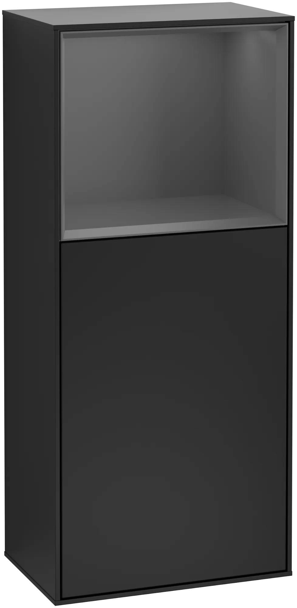 Villeroy & Boch Finion Seitenschrank F51, 418x936x270mm, Black Matt Lacquer/Anthracite Matt Lacquer
